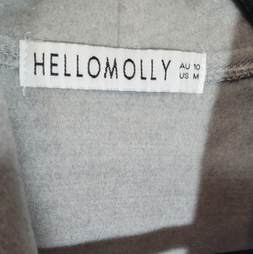 Hello Molly Light Gray Wrap Jacket Coat – Size Medium - Picture 2 of 4